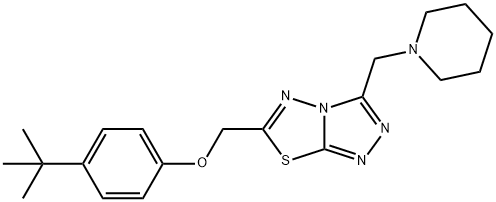 4-tert-butylphenyl [3-(1-piperidinylmethyl)[1,2,4]triazolo[3,4-b][1,3,4]thiadiazol-6-yl]methyl ether 结构式