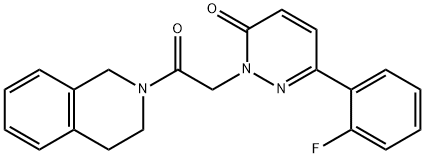 2-[2-(3,4-dihydroisoquinolin-2(1H)-yl)-2-oxoethyl]-6-(2-fluorophenyl)pyridazin-3(2H)-one 结构式