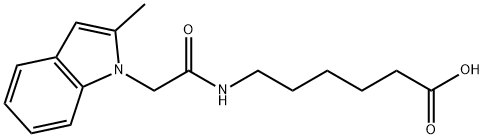 6-{[(2-methyl-1H-indol-1-yl)acetyl]amino}hexanoic acid 结构式