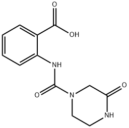 2-(3-oxopiperazine-1-carboxamido)benzoic acid 结构式