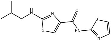 2-[(2-methylpropyl)amino]-N-(1,3-thiazol-2-yl)-1,3-thiazole-4-carboxamide 结构式