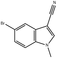 5-溴-1-甲基-1H-吲哚-3-腈 结构式
