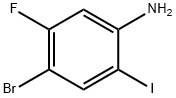4-溴-5-氟-2-碘苯胺 结构式