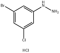 3-溴-5-氯苯肼盐酸盐 结构式