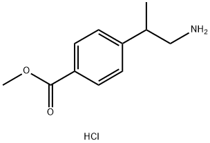 methyl 4-(1-aminopropan-2-yl)benzoate hydrochloride 结构式