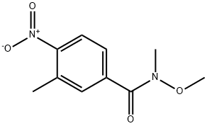 N-methoxy-N,3-dimethyl-4-nitrobenzamide 结构式