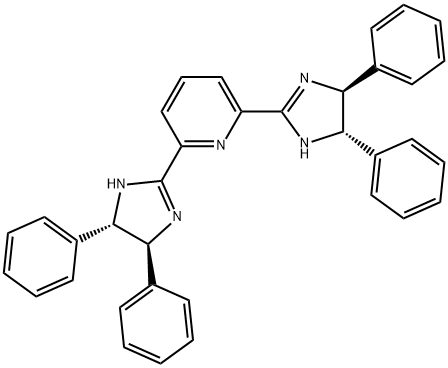 2,6-双[(4S,5S)-4,5-二氢-4,5-二苯基-1H-咪唑-2-基]吡啶 结构式