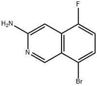 8-溴-5-氟-异喹啉-3-胺 结构式