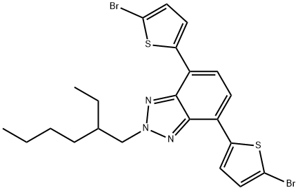 2-异辛基-4,7-双(5-溴噻吩-2-基)苯并[D][1,2,3]三氮唑 结构式