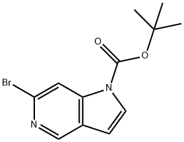 6-溴-1H-吡咯并[3,2-C]吡啶-1-甲酸叔丁酯 结构式