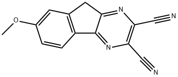 9H-Indeno[1,2-b]pyrazine-2,3-dicarbonitrile, 7-methoxy- 结构式