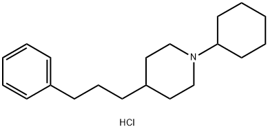 1-Cyclohexyl-4-(3-phenylpropyl)piperidine hydrochloride 结构式