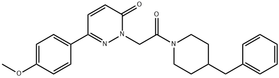 2-[2-(4-benzylpiperidin-1-yl)-2-oxoethyl]-6-(4-methoxyphenyl)pyridazin-3(2H)-one 结构式