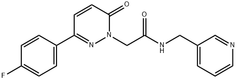 2-[3-(4-fluorophenyl)-6-oxopyridazin-1(6H)-yl]-N-(pyridin-3-ylmethyl)acetamide 结构式