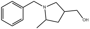 (1-benzyl-5-methylpyrrolidin-3-yl)methanol 结构式