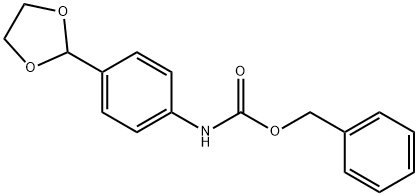 Benzyl (4-(1,3-dioxolan-2-yl)phenyl)carbamate 结构式