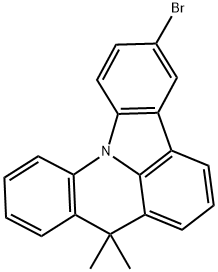 3-bromo-8,8-dimethyl-8H-indolo[3,2,1-de]acridine 结构式