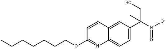 2-(2-(heptyloxy)quinolin-6-yl)-2-nitropropan-1-ol 结构式