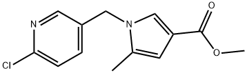 Methyl 1-((6-chloropyridin-3-yl)methyl)-5-methyl-1H-pyrrole-3-carboxylate 结构式