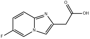 2-(6-氟咪唑并[1,2-A]吡啶-2-基)乙酸 结构式