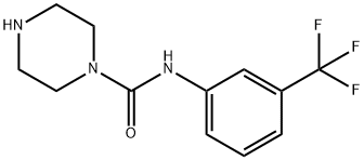 N-[3-(trifluoromethyl)phenyl]-1-Piperazinecarboxamide 结构式