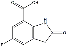 5-氟-2-氧代吲哚啉-7-羧酸 结构式