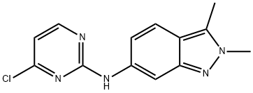 N-(4-CHLORO-2-PYRIMIDINYL)-2,3-DIMETHYL-2H-INDAZOL-6-AMINE 结构式