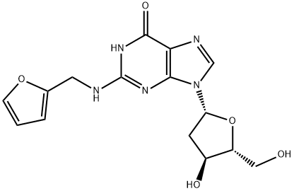 N2-(2-Furanylmethyl)-2'-deoxyadenosine 结构式