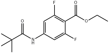 Ethyl 2,6-difluoro-4-(pivalamido)benzoate 结构式