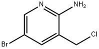 5-溴-3-(氯甲基)吡啶-2-胺 结构式