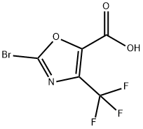 2-bromo-4-(trifluoromethyl)oxazole-5-carboxylic acid 结构式