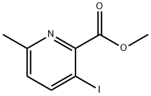 3-碘-6-甲基吡啶-2-甲酸甲酯 结构式