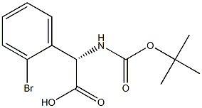 (S)-N-BOC-2-氨基-2-(2-溴苯基)乙酸 结构式