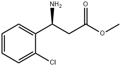 (S)-3-氨基-3-(2-氯苯基)丙酸甲酯 结构式