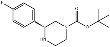 (R)-3-(4-氟苯基)哌嗪-1-羧酸叔丁酯 结构式