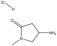 4-氨基-1-甲基吡咯烷-2-酮盐酸 结构式