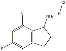 5,7-二氟-2,3-二氢-1H-茚-1-胺盐酸盐 结构式