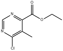 ETHYL 6-CHLORO-5-METHYLPYRIMIDINE-4-CARBOXYLATE 结构式