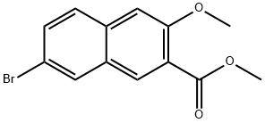 7-溴-3-甲氧基-2-萘甲酸甲酯 结构式