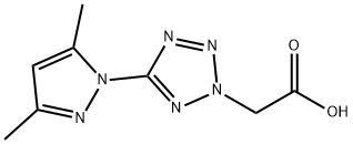 2-(5-(3,5-二甲基-1H-吡唑-1-基)-2H-四唑-2-基)乙酸 结构式