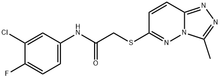 N-(3-chloro-4-fluorophenyl)-2-[(3-methyl[1,2,4]triazolo[4,3-b]pyridazin-6-yl)sulfanyl]acetamide 结构式