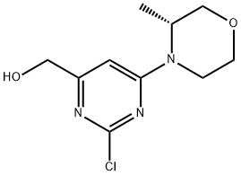 (R)-(2-chloro-6-(3-methylmorpholino)pyrimidin-4-yl)methanol 结构式