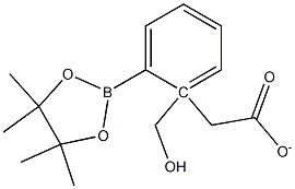 2-(4,4,5,5-四甲基-1,3,2-二氧硼杂环戊烷-2-基)苄基 乙酸酯 结构式