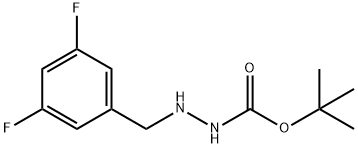 2-(3,5-二氟苄基)肼-1-羧酸叔丁酯 结构式