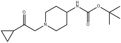 [1-(2-cyclopropyl-2-oxo-ethyl)-piperidin-4-yl]-carbamic acid tert-butyl ester 结构式