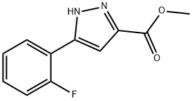 5-(2-氟苯基)-1H-吡唑-3-羧酸甲酯 结构式