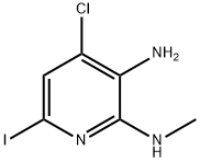 4-氯-6-碘-N2-甲基吡啶-2,3-二胺 结构式