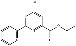 6-氯-2-(吡啶-2-基)嘧啶-4-甲酸乙酯 结构式
