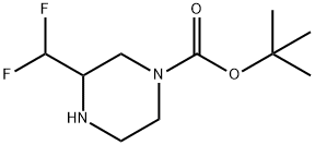 tert-butyl 3-(difluoromethyl)piperazine-1-carboxylate 结构式