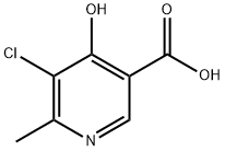 5-氯-4-羟基-6-甲基吡啶-3-羧酸 结构式